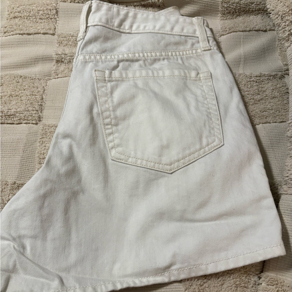 White Denim Shorts